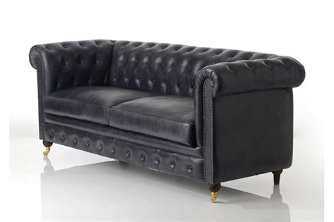 Canap Chesterfield En Cuir Capitonn Hellin