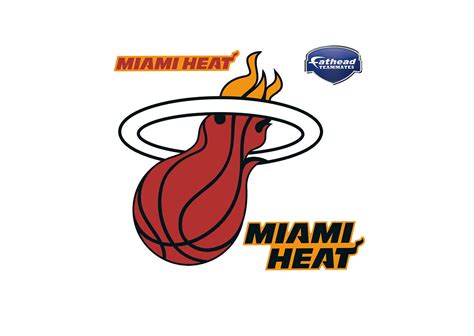 Small Miami Heat Teammate Decal | Shop Fathead® for Miami Heat Graphics