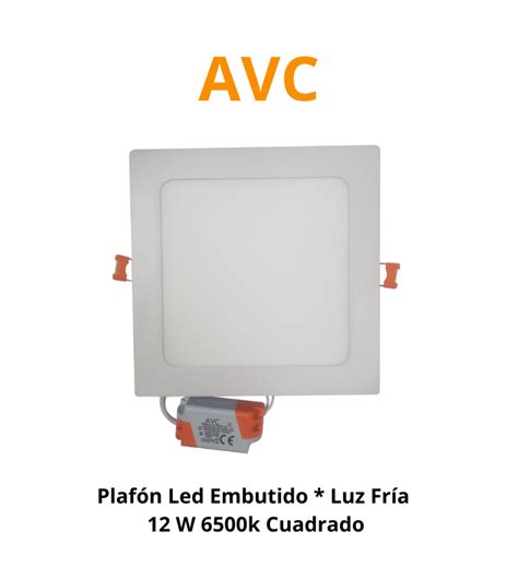 Plafon Led Embutido Luz Fria W K Cuadrado Socodima Cl