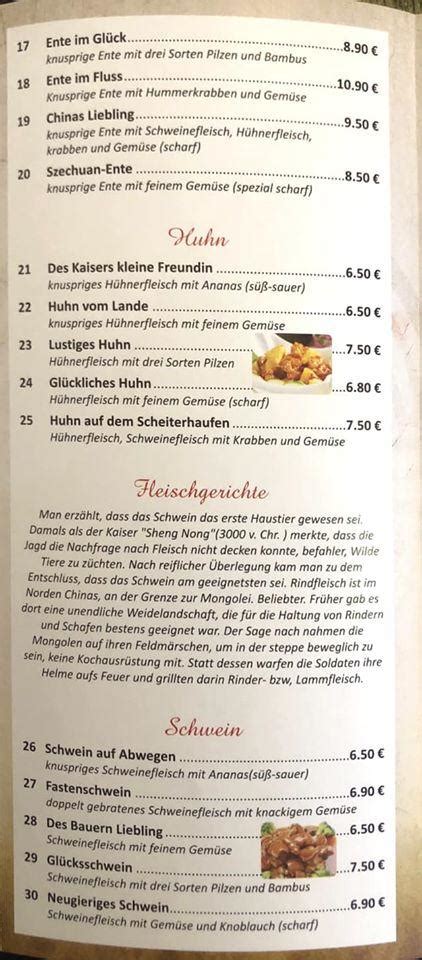 Speisekarte Von Mr Chen Restaurant Hannover