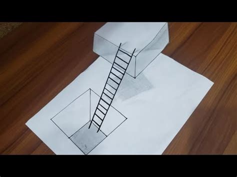 How To Draw 3D Optical Illusions Stair Holes And Floating Cubes For