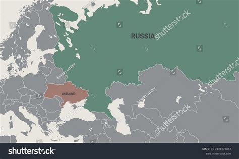 Mapa de Rusia y Ucrania en: vector de stock (libre de regalías ...