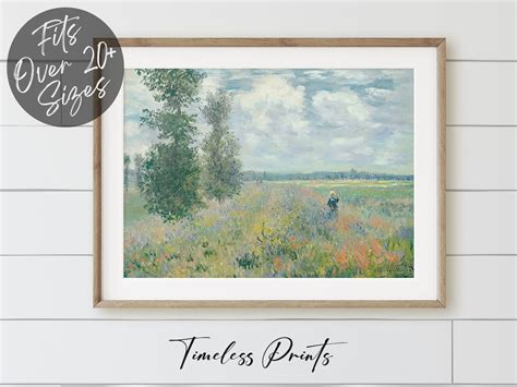 Monet Poppy Fields Painting Monet Print Monet Digital Download Vintage ...