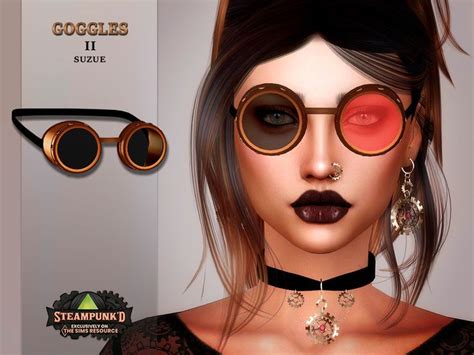 The Sims Resource Steampunked Goggles Ii Sims 4 Afro Hair Nerd