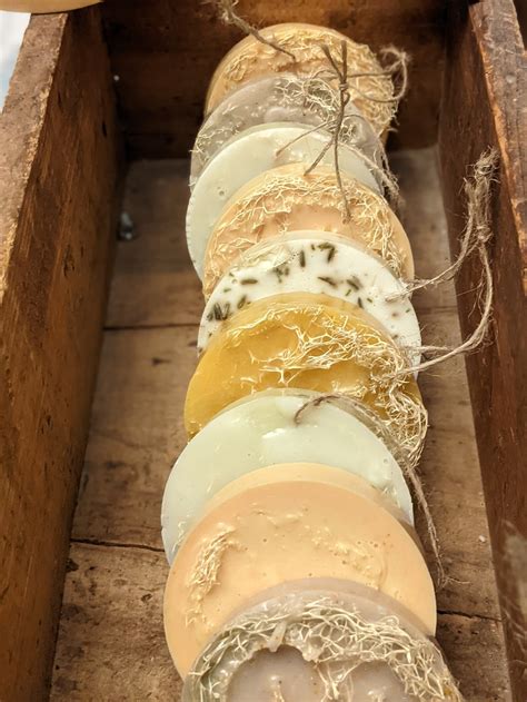 Exfoliating Goats Milk Loofah Soap Handmade Organic Luffa Etsy