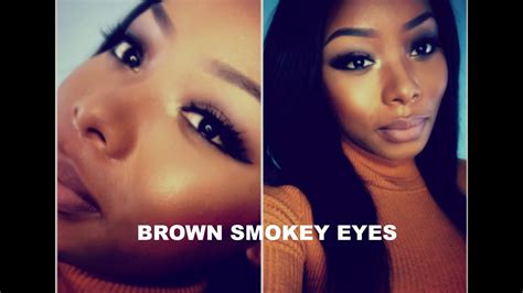 Brown Smokey Eyes Nude Lips Eye Tutorial JBTHEMUA YouTube