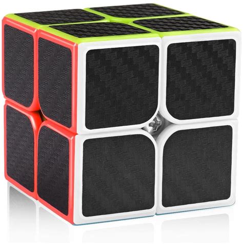 D FantiX Carbon Fiber 2x2 Speed Cube 2x2x2 Magic Cube Puzzle Toys For