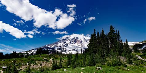 Clouds Drifting Over Mt Rainier Wa [oc][5591x2820] R Earthporn