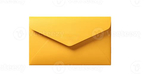 Ai Generated Yellow Envelope On Transparent Background Cartoon Mail