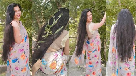 Ms Rapunzel Garima Jaiswal Showing Off Her Incredible Long Hair