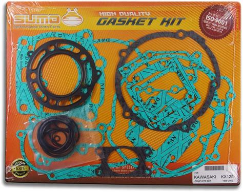 Sumo Complete Engine Gasket Kit Set For Kawasaki Kx 125 1998 1999 2000 2001 2002