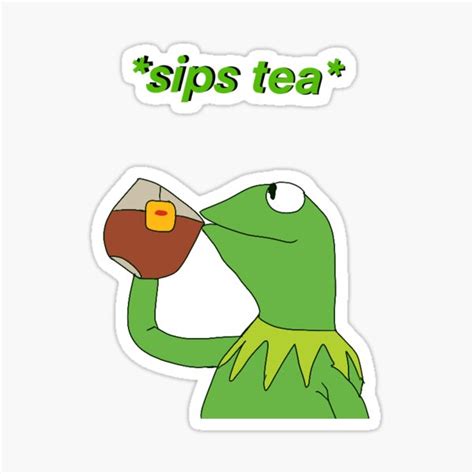 Sips Tea Sticker Sticker For Sale By Moasjo Redbubble