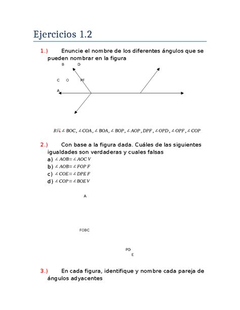 Ejercicios Guia Geometria Y Trigonometria B D C O Pf A A