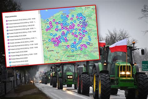 Wielki paraliż dróg w całej Polsce Protest rolników 9 lutego oto MAPA