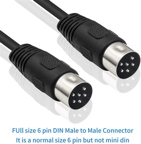 Buy Poyiccot DIN 6 PIN Male Plug Cable 5feet 6 PIN DIN Male To Male AV