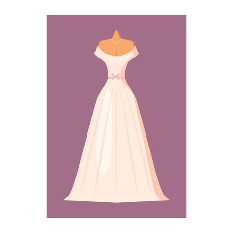 Wedding Dress Icon In Cartoon Style 14450482 Vector Art At Vecteezy