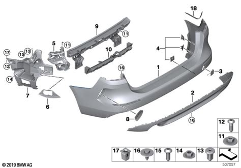 Bmw 228i Guide For Bumper Side Right Rear Trim 51127477436