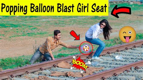 Popping Balloon Blast In Public Seat Prank Viral Popping Balloons