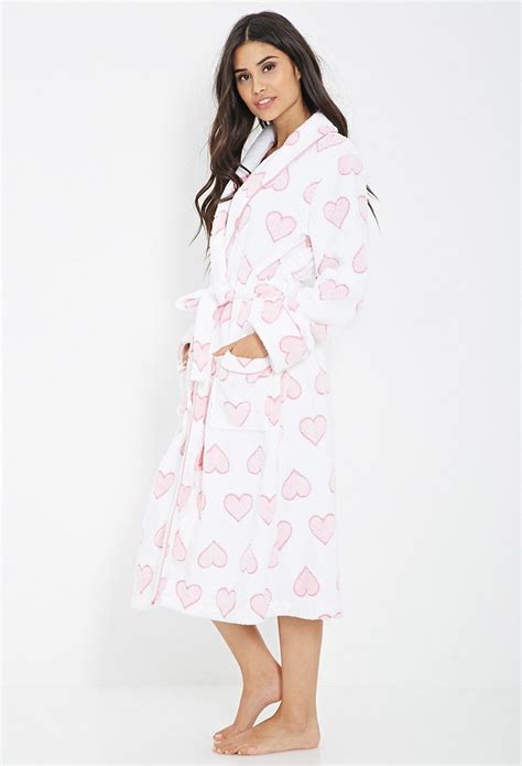 Plush Heart Printed Robe Intimates And Lounge 2000081959 Printed