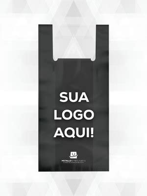 500 Sacola Plastica Personalizada 45x60cm D09 Alca Camiseta Compre