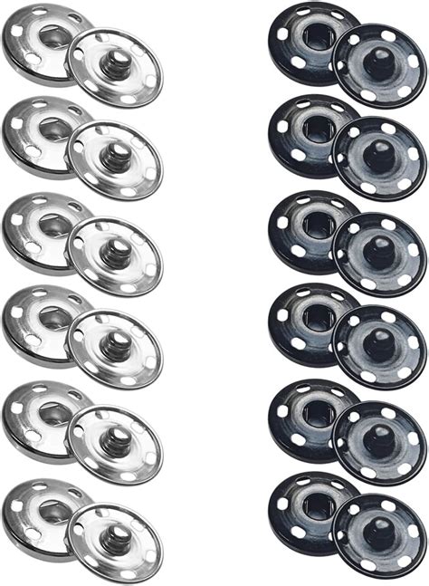 Amazon Kenkio Sets Sew On Snap Buttons Metal Snaps Fasteners