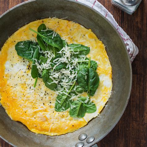 Spinach Omelet With Parmesan