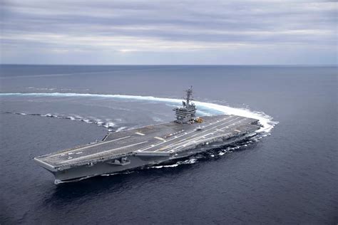 Watch This Massive U S Aircraft Carrier Turn On A Dime The National