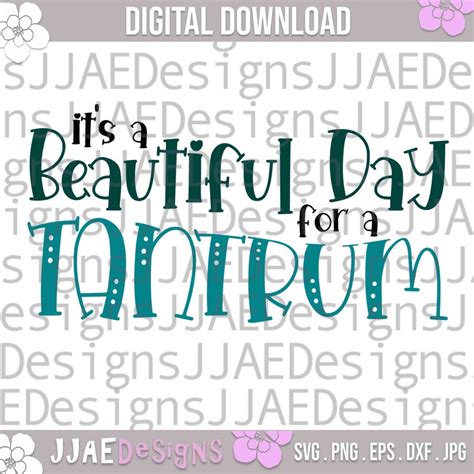 Funny Toddler Svg Its A Beautiful Day For A Tantrum Svg Etsy