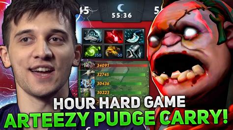 HOUR HARD GAME For ARTEEZY On PUDGE CARRY With CRIT And QOJQVA Vs V