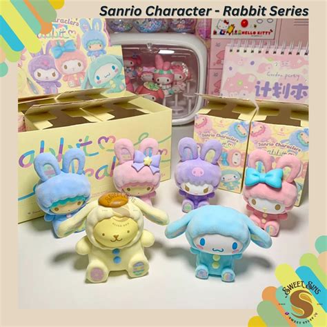 Jual Sanrio X Miniso Flocking Rabbit Blind Box Series 1 Pcs Random