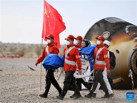 China S Shenzhou 15 Astronauts Return Safely Xinhua