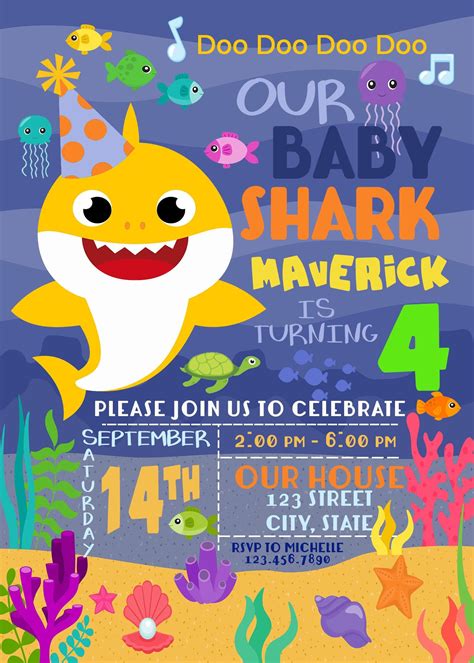 Diy Shark Birthday Invitations - DIYQC