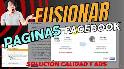 COMO FUSIONAR PAGINAS DE FACEBOOK PARA QUITAR INFRACIONES TUTORIAL