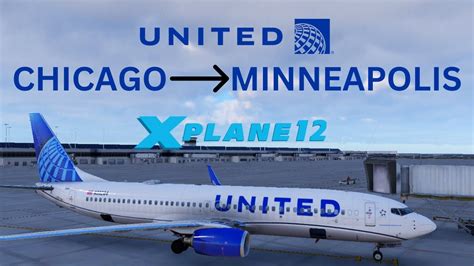 X Plane 12 04 W Active Sky Chicago Minneapolis Zibo 737 800 V3