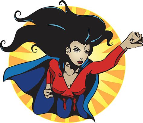 Brunette Hero Woman Illustrations Royalty Free Vector Graphics And Clip Art Istock