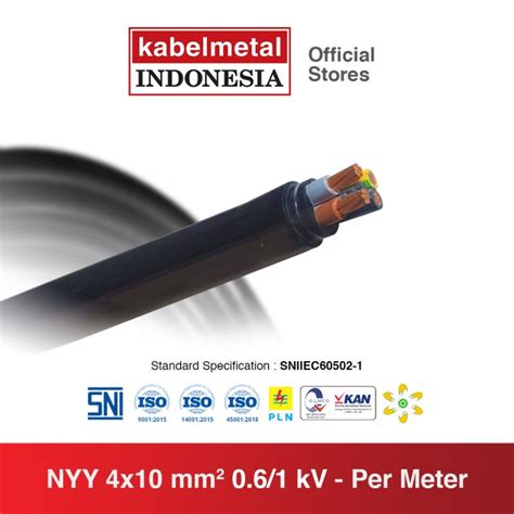 Jual Kabel Metal Kabel NYY 4x10 Mm Per Meter Tufur Outdoor Kawat KMI