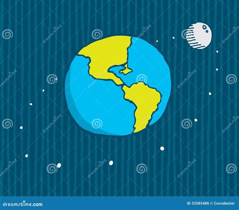 Moon Orbiting The Earth Royalty Free Stock Image - Image: 33585486