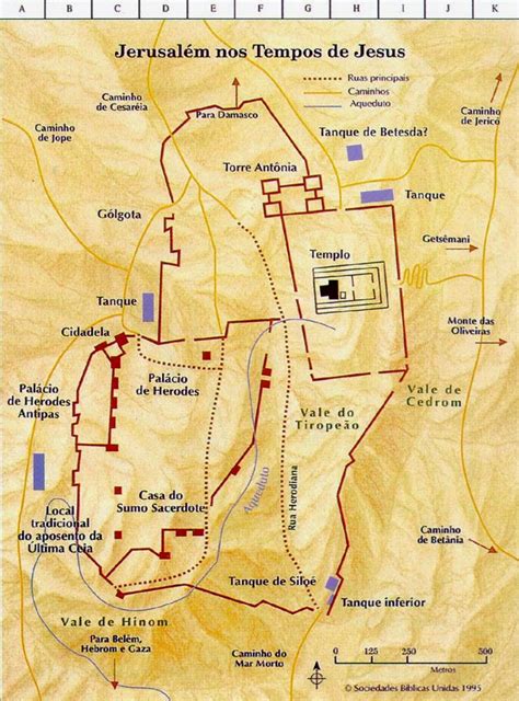 Escola Dominical Infantil Mapa Jerusalém Nos Tempos De Jesus