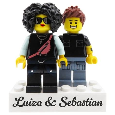 Couple In Love Your Text Personalized Figures From LEGO Parts