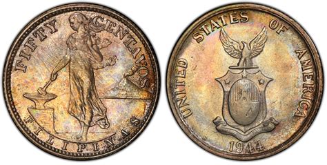 Images Of Us Philippines 1944 S 50c Pcgs Coinfacts