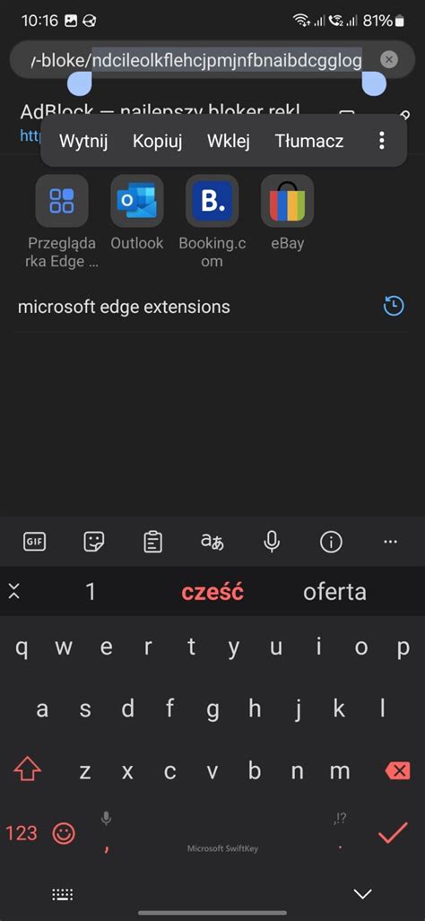 Dowolne Rozszerzenia W Microsoft Edge Canary Dla Androida