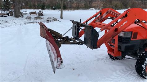 123 Kubota Quick Attach Snow Plow Mod Youtube