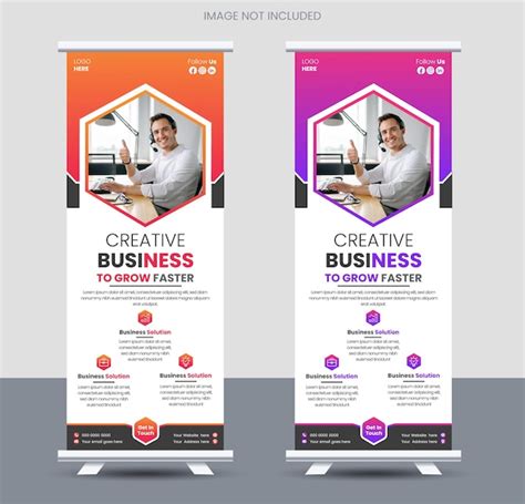 Premium Vector Corporate Business Roll Up Banner Standee Pull Up