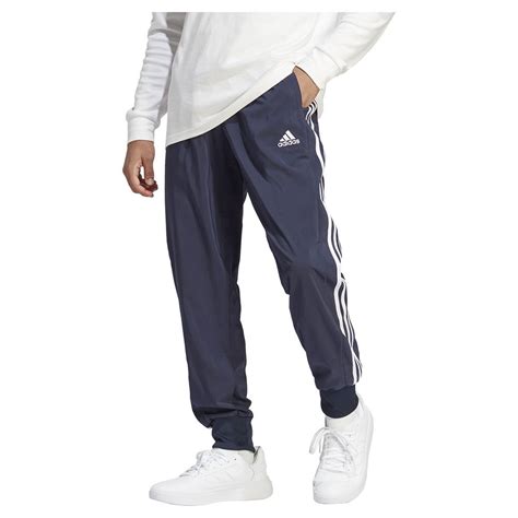 Adidas Aeroready Essentials Tapered Cuff Woven Stripes Joggers Blue