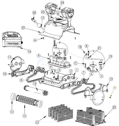 Dolphin M400 Parts Diagram Dolphin Maytronics Replacement M4