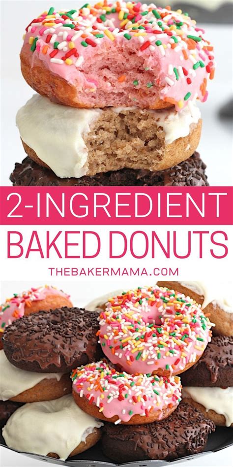 How To Make 2 Ingredient Baked Cake Donuts In 2020 Baking No Bake Cake Donut Recipes Donut