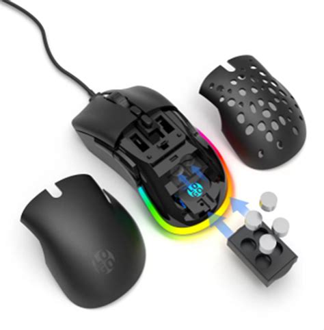 Buy Wholesale Hong Kong SAR Holes Design Gaming Mouse, 2 Caps Illuminated Wired And Wireless ...