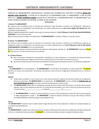 Contrato De Arrendamiento Pdf