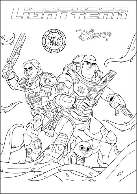 P Ginas Para Colorear Con Todos Los Personajes Lightyear De Disney