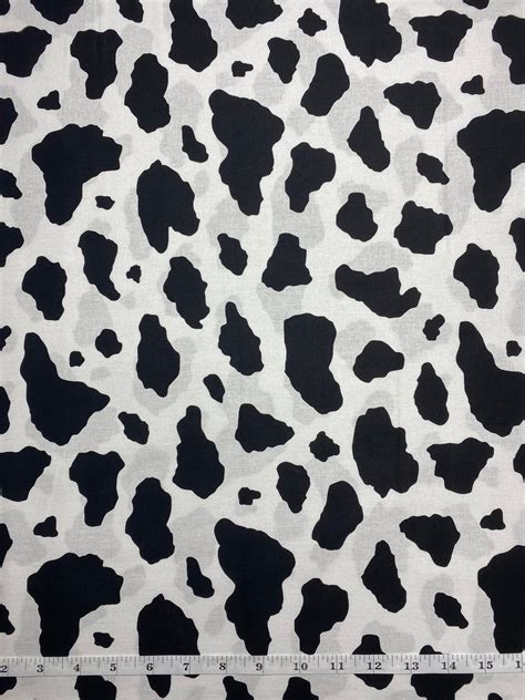 Cow Print Cotton Fabric - Etsy